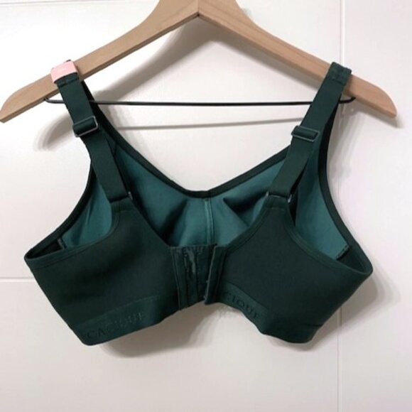 NWOT Cacique Lace Overlay Unlined Full Coverage No-Wire Bra Green 36DD - Picture 2 of 13